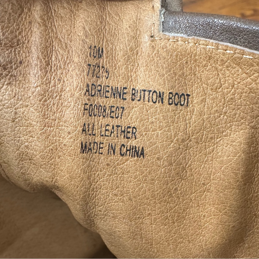 Frye Adrienne Button Boots Rustic Brown Tall Leather Vintage Victorian Sz 10M - Picture 12 of 14